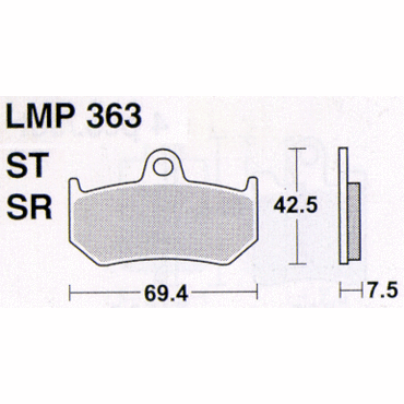 Колодки дискового тормоза AP Racing LMP363 SR (FDB2198 / FA320) - миниатюра 1