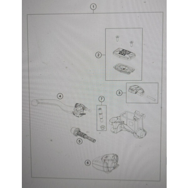 HQV hand master cylinder машинка переднего тормоза TE FE 22-> ( A54013001044 ) - миниатюра 1