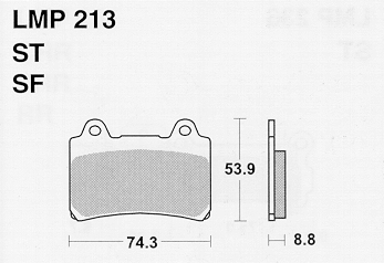 Колодки дискового тормоза AP Racing LMP213 ST (FDB662 / FA123) - миниатюра 1