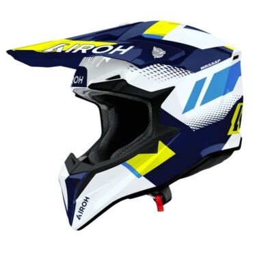Airoh Шлем Wraaap Vision Yellow Blue Gloss - миниатюра 1