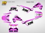 Наклейки на кроссовый мотоцикл Yamaha PW50. Серия Pink - миниатюра 1