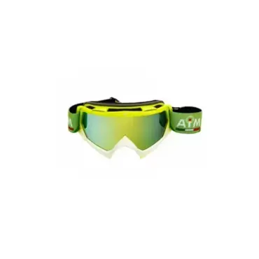 AiM Очки кроссовые (PRO) 157 950 Green White Glossy - миниатюра 1