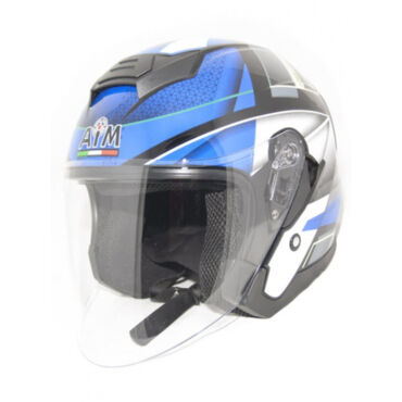 AiM Шлем JK526 Blue Grey Black - миниатюра 1