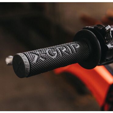 Грипсы X GRIP Lock On серые c закрытым торцом - миниатюра 1