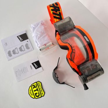 ОЧКИ LEATT VELOCITY 5.5 Roll Off Neon Orange с перемоткой и прозрачной линзой