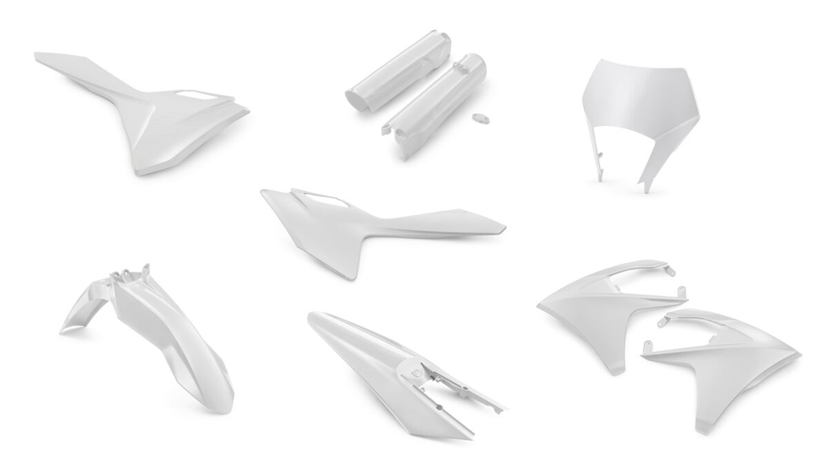 GasGas Plastic parts kit Комплект пластика ( белый ) 250 500 EC ECF  24-> ( 00010000399K )