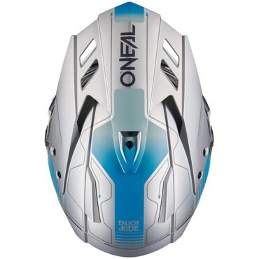 Oneal Шлем кроссовый со стеклом Sierra RS Echo серый синий - миниатюра 1