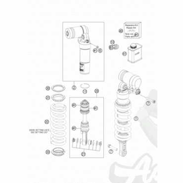 KTM 12mm подшипник заднего амортизатора SX 15 - 20 / 690 07 20 ( R12025 / R15006 = R12012T + 46180010 ) - миниатюра 1