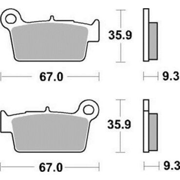 Колодки 890 YZ YZF(c07) Braking, задние Motomaster - миниатюра 1