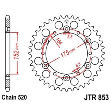 Звезда ведомая JTR853.52 - миниатюра 1