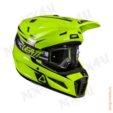 Шлем 3.5 V26 Thermoplastic + 3.5 очки Vizion - Кислотный