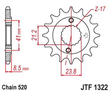 Звезда ведущая JTF1322.14