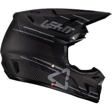 Мотошлем Leatt Moto 9.5 Carbon Helmet Kit V24 Black - миниатюра 1