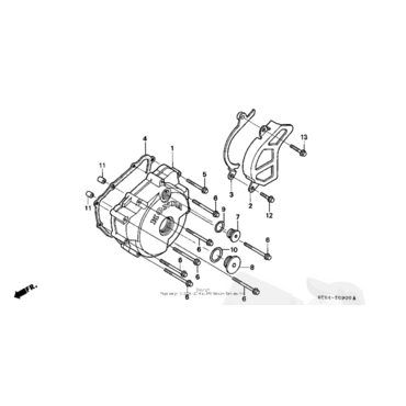 HONDA прокладка левой крышки картера (генератор) XR250 96 12 ( 11395KW3881 / 11395 KW3 880 ) (A) - миниатюра 1