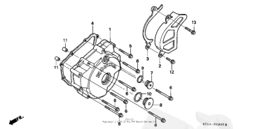 HONDA прокладка левой крышки картера (генератор) XR250 96 12 ( 11395KW3881 / 11395 KW3 880 ) (A)