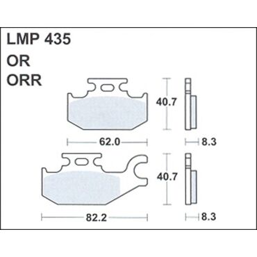Колодки дискового тормоза AP Racing LMP435 OR (FDB2307 / FA413) - миниатюра 1