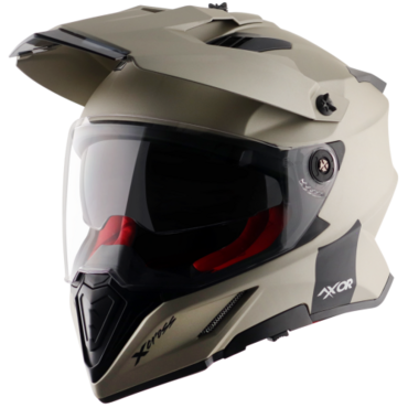 Шлем дорожный AXOR X CROSS DUAL VISOR SC E, beige (L, Взрослая  Кросс эндуро) - миниатюра 1