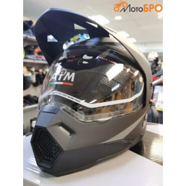Шлем детский мотард AiM JK802Y Black Matt - миниатюра 1