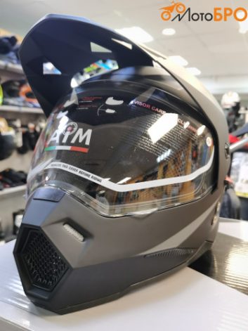 Шлем детский мотард AiM JK802Y Black Matt