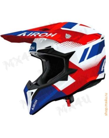 Кроссовый шлем Wraaap Vision Red Blue Gloss