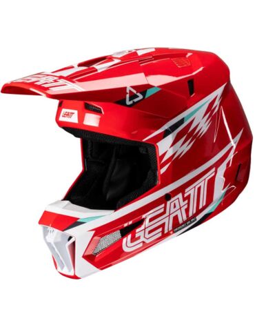 Шлем кроссовый Leatt Moto 3.5 V25 red с очками