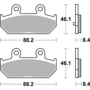 Комплект тормозных колодок Braking под мотоциклы Kawasaki - миниатюра 1