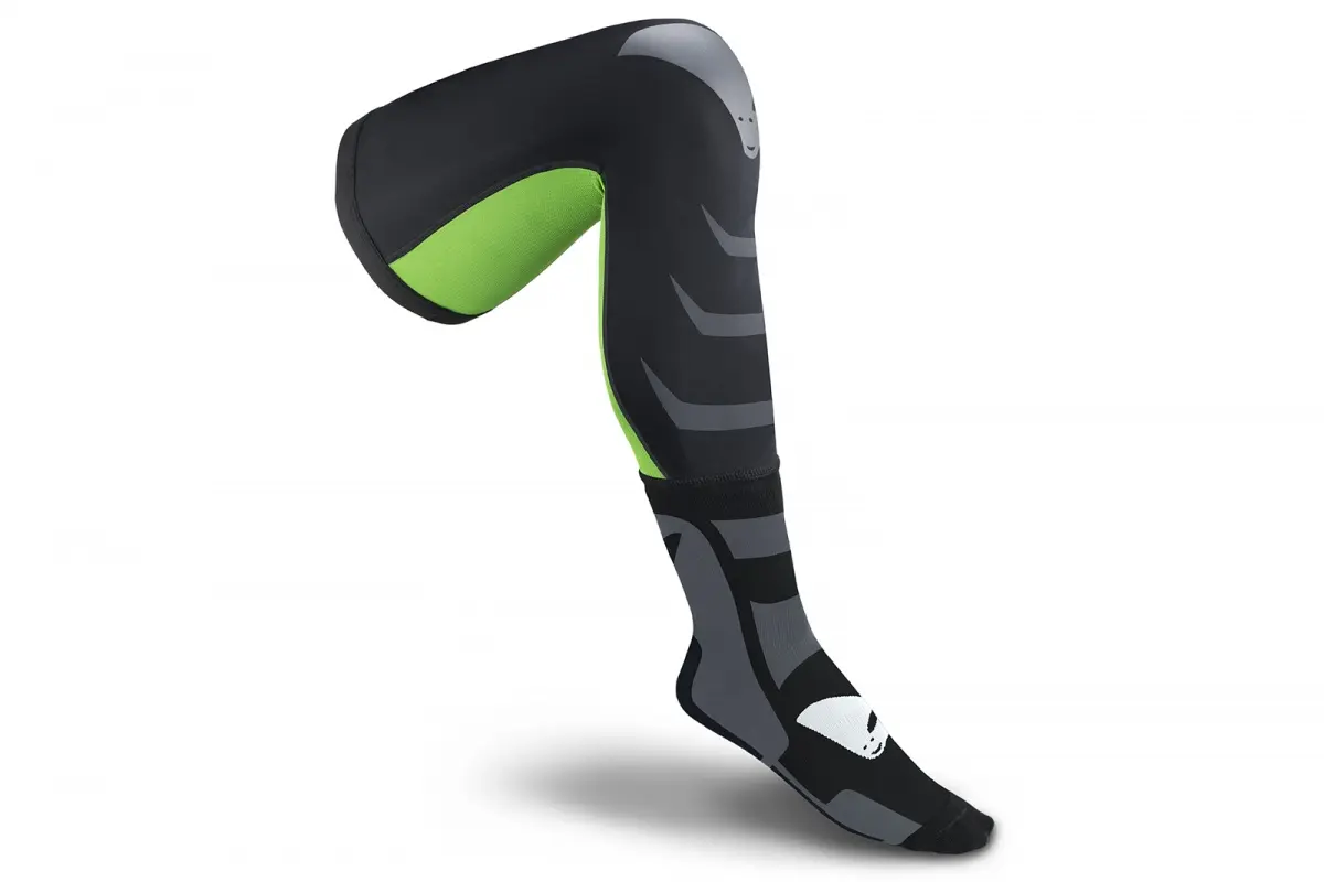 Чулки носки UFO LONG SOCKS, black green (L XL, Взрослая ) - фото 1