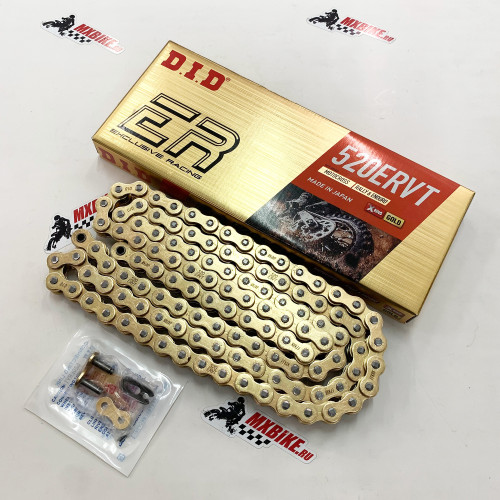 Цепь сальниковая DID 520ERVT (золотая X Ring) 118 звеньев - фото 1