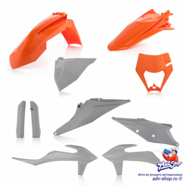 Acerbis КТМ EXC 250 300 20 23 /EXC F 250 500 20 23 /XC W 150 300 20 Комплект пластика оранжевый / серый // 0024054.207 - миниатюра 1