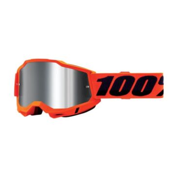100% Очки Accuri 2 Goggle Neon Orange Mirror Silver Lens - миниатюра 1