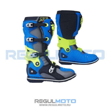 Мотоботы RYO Racing MX7 Enduro, синий / желтый  - миниатюра 1