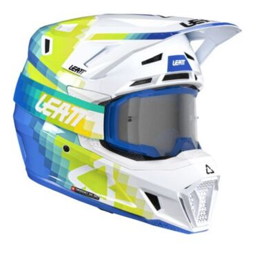 Leatt Шлем кроссовый  7.5 V26 Pixel Blue + очки Velocity 4.5 - миниатюра 1