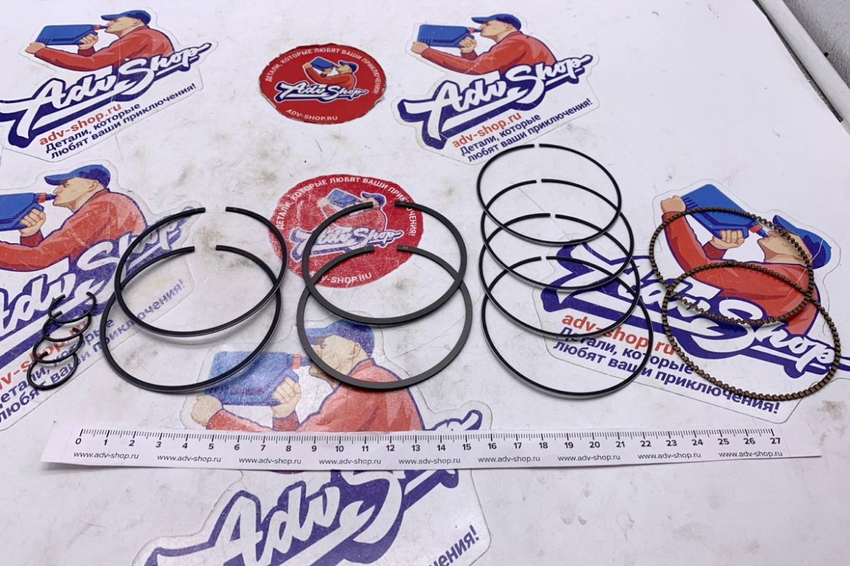 ADVS PISTON FULL KIT комплект поршней с кольцами, пальцами, стопорами  +0,50 (второй ремонт) XL600 87 99 ( комплект 2 шт ) - фото 1