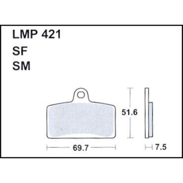 Колодки дискового тормоза AP Racing LMP421 SF (FDB2201 / FA062 / FA399) - миниатюра 1