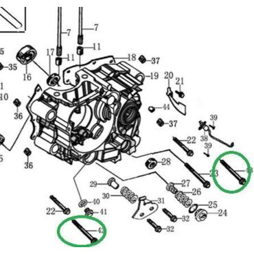 Болт 6х60 крышки картера ZS172FMM 3A(CB250 F) - миниатюра 1