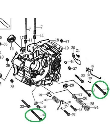 Болт 6х60 крышки картера ZS172FMM 3A(CB250 F)