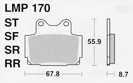 Колодки дискового тормоза AP Racing LMP170 ST (FDB386 / FA104) - миниатюра 1