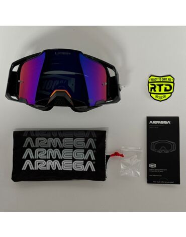 Очки для мотокросса 100% ARMEGA Crenshaw Hiper Purple Mirror Lens с зеркальной линзой Hiper