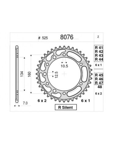 Звезда ведомая Ognibene 8076 R46 (JTR1307.46 / JTR1317.46)