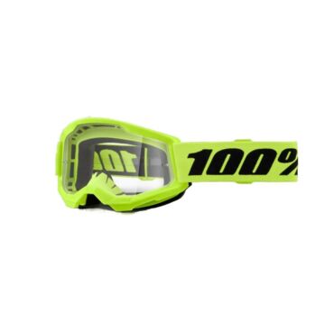100% Очки подростковые Strata 2 Junior 2024 Neon Yellow / Clear - миниатюра 1