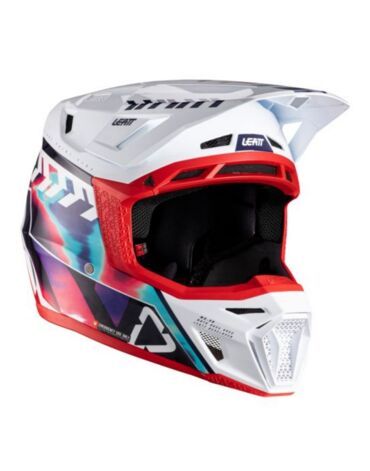 Leatt Шлем кроссовый 8.5 Royal Blue Red V26 + очки Velocity 5.5