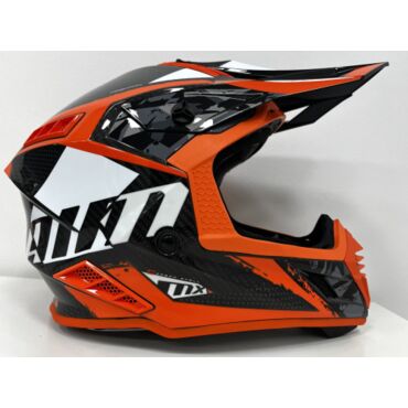 Шлем кроссовый карбоновый AIM RH855 Carbon Terrain Black Orange - миниатюра 1