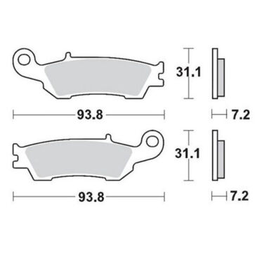 Тормозные колодки передние MMT YZ 08-.. YZ250F 07 20 YZ450F 08 19 Racing (929cm44) - миниатюра 1