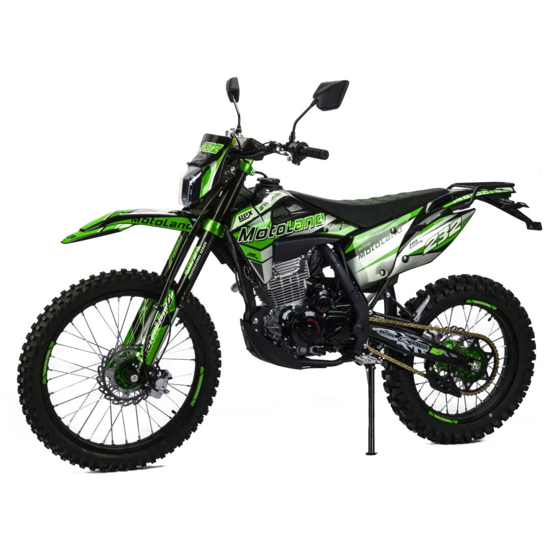 Кроссовый мотоцикл Motoland XT300 HS 175FMM (PR5) ПТС зеленый 21 18 - фото 1