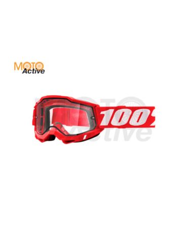 Очки 100% Accuri 2 Enduro Goggle Neon Red / Clear Dual Lens