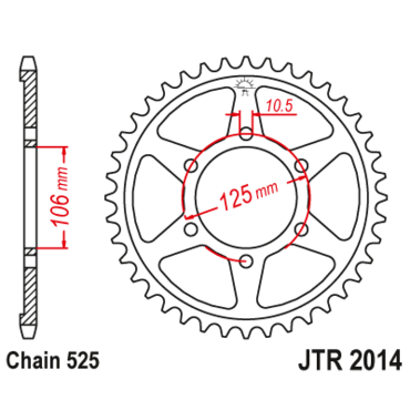 Звезда ведомая JTR2014.50 - миниатюра 1