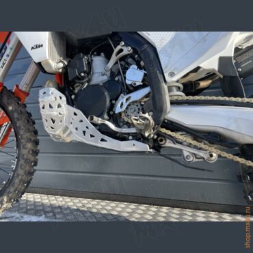 Защита резонатора + (пластик) алюминиевая KTM EXC / Husqvarna TE 250 300 23 24 - миниатюра 1
