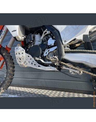 Защита резонатора + (пластик) алюминиевая KTM EXC / Husqvarna TE 250 300 23 24