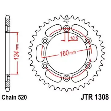 Звезда ведомая JTR1308 - миниатюра 1
