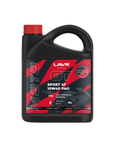 LAVR Моторное масло MOTO GT Sport 4T 10W 40 4л ( Ln7728 )